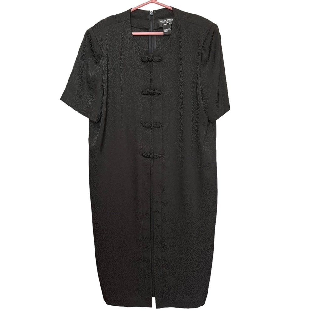 Debra Michaels Collection‎ Women's Kimono Shift Dress Short Sleeve Black Size 14